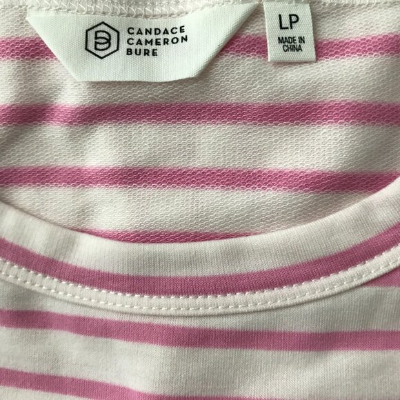 Candace Cameron Bure Petite Flutter-Sleeve T-Shirt Dress - Pink (Sz PL) a488170 - Picture 3 of 5